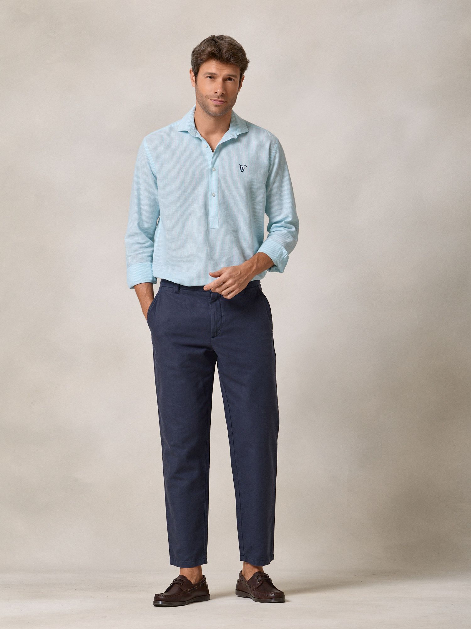 Camisa Polo Listrada | Água