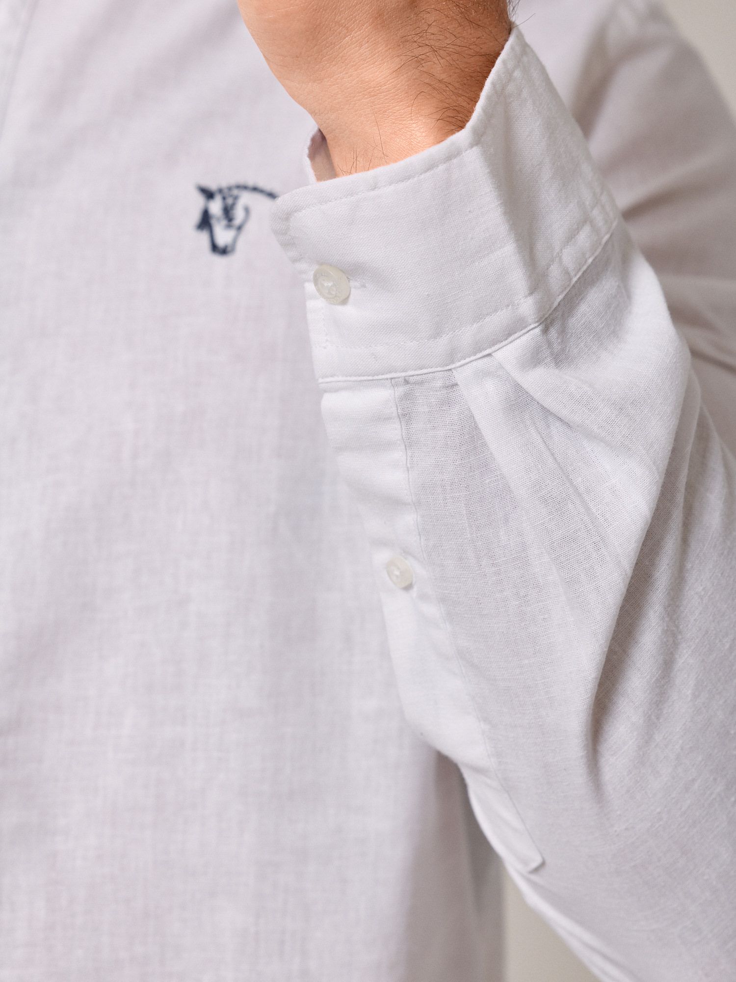 Linen Polo Shirt | White