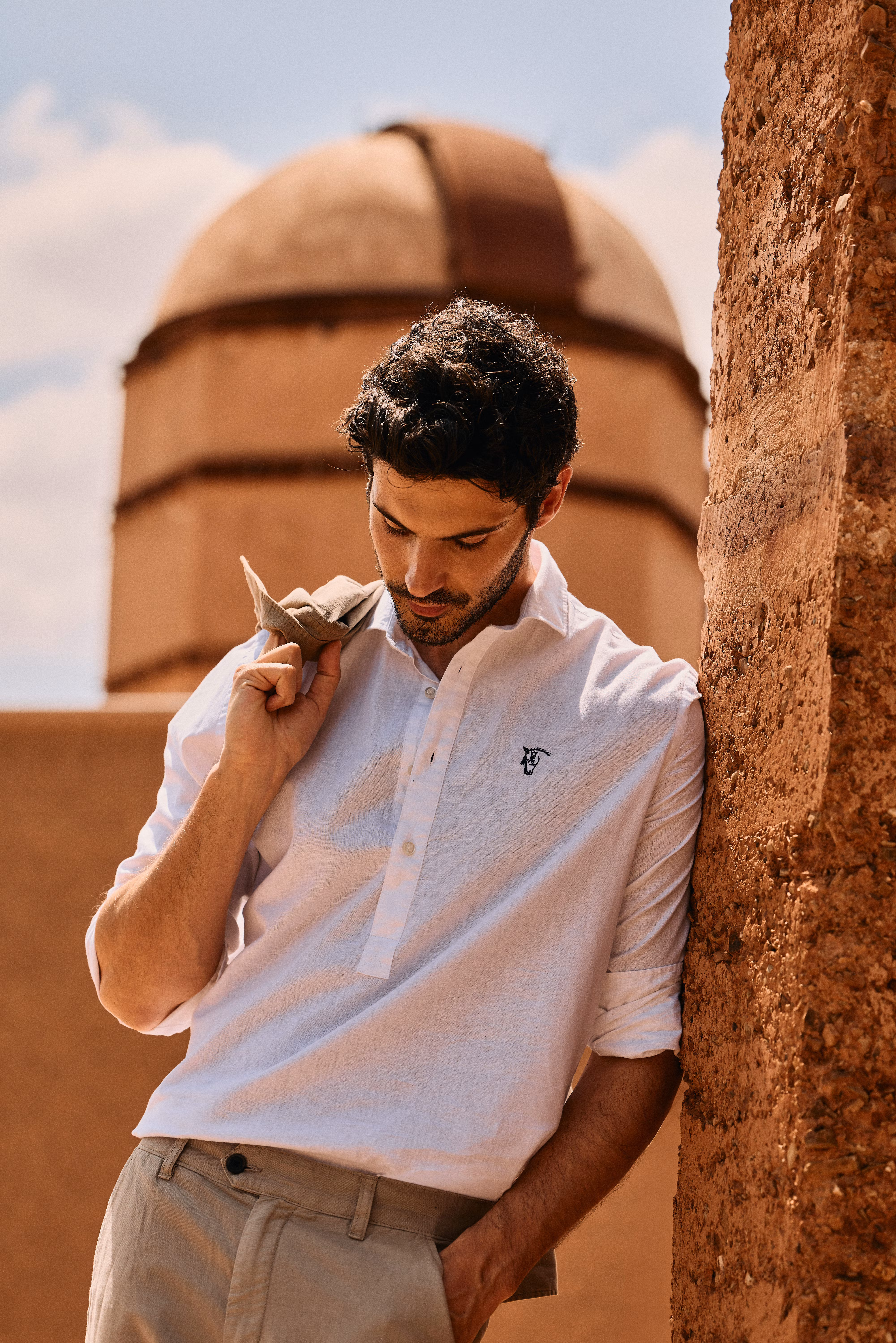 Camisa Polo Linho | Branco