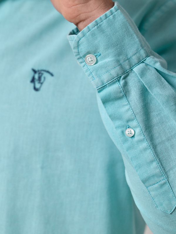 Linen Polo Shirt | Capri Blue
