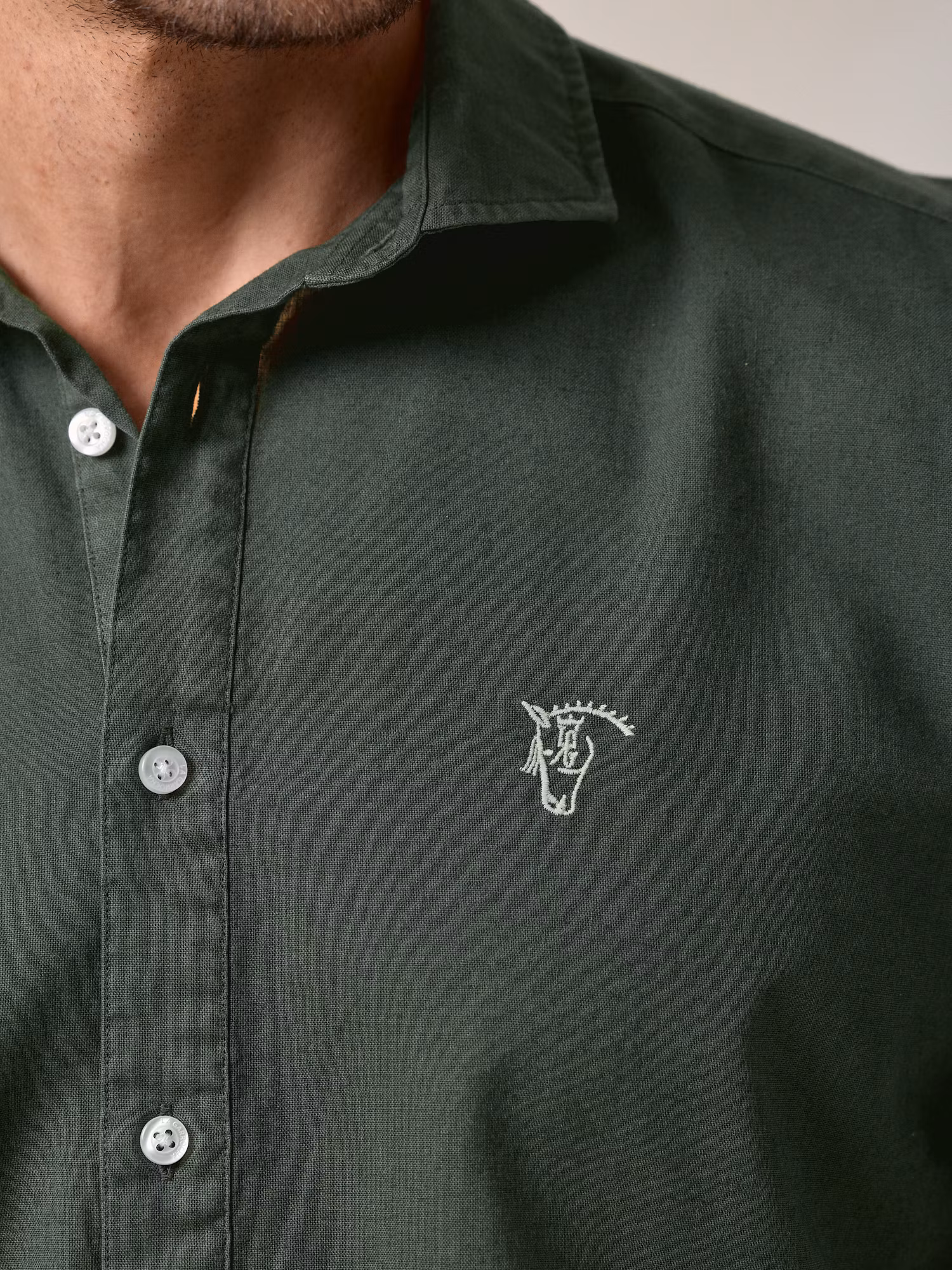 Camisa Polera Lino | Abeto