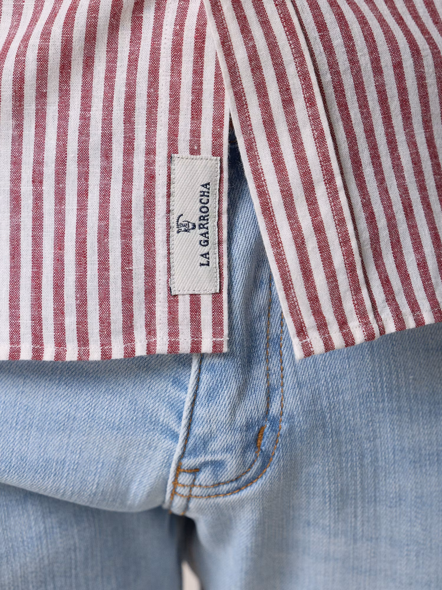 Chemise Lin Rayée | Bordeaux