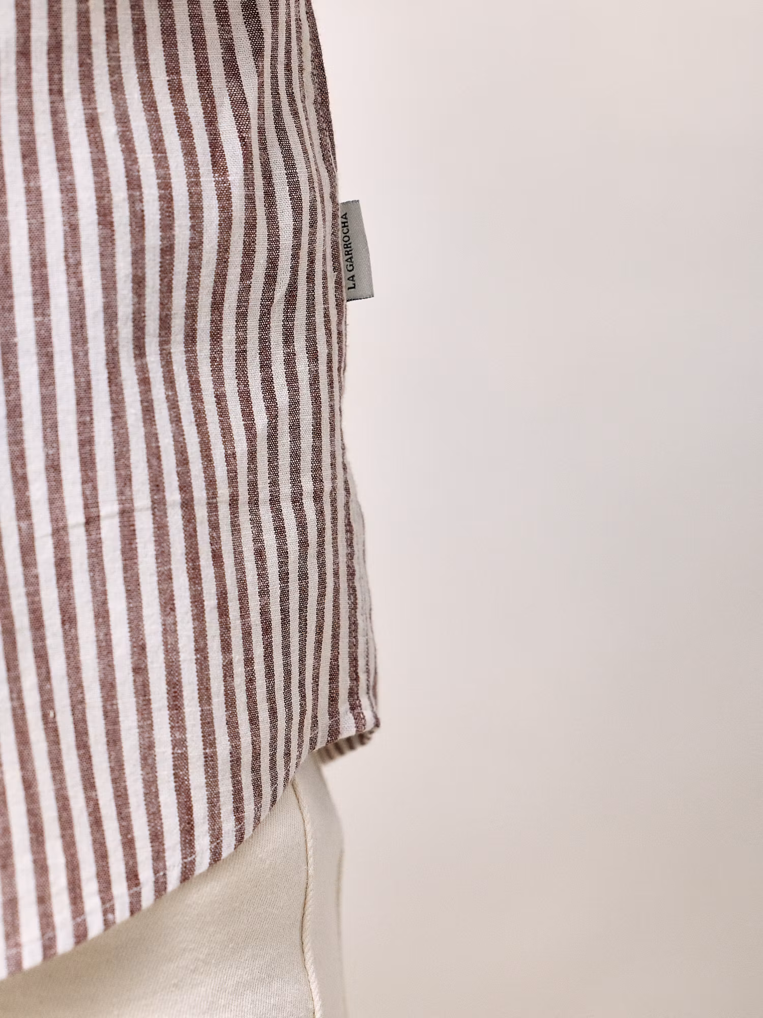 Chemise Lin Rayée | Marron