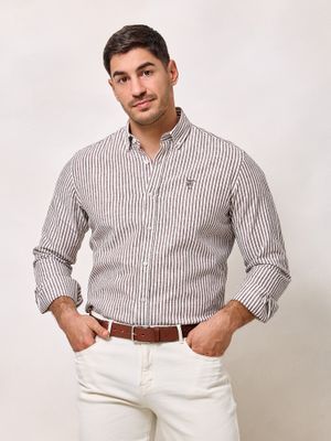 Camisa Lino Rayas | Moka