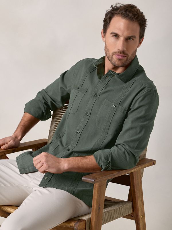 Camisa Cubana | Verde Abeto