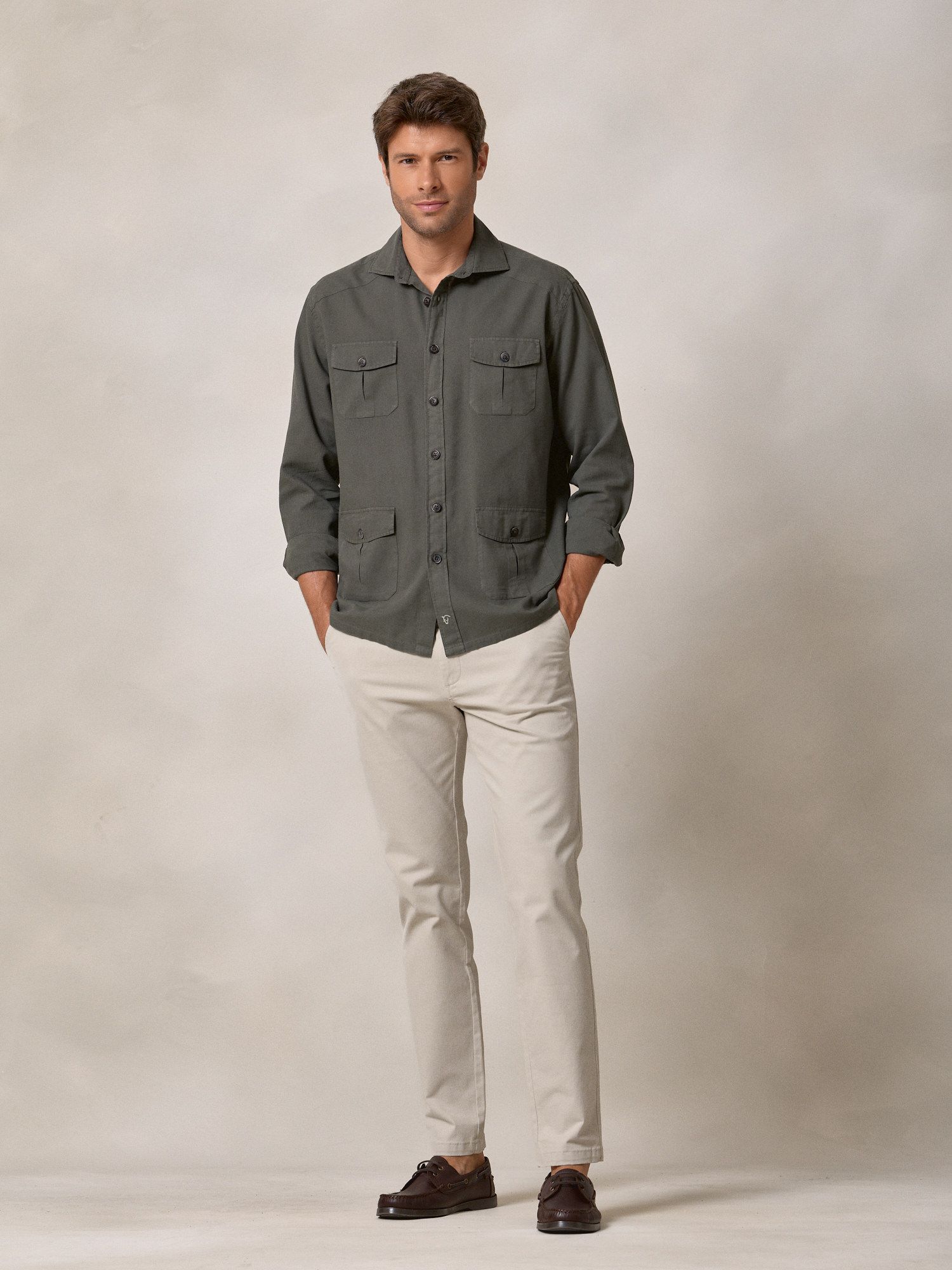Camisa Guayabera | Verde Musgo