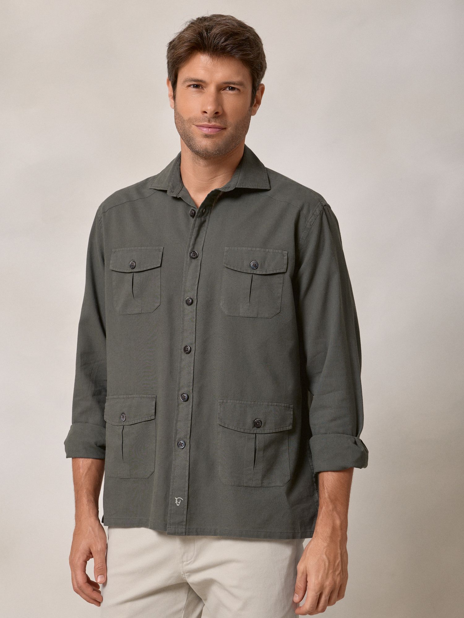 Camisa Guayabera | Verde Musgo