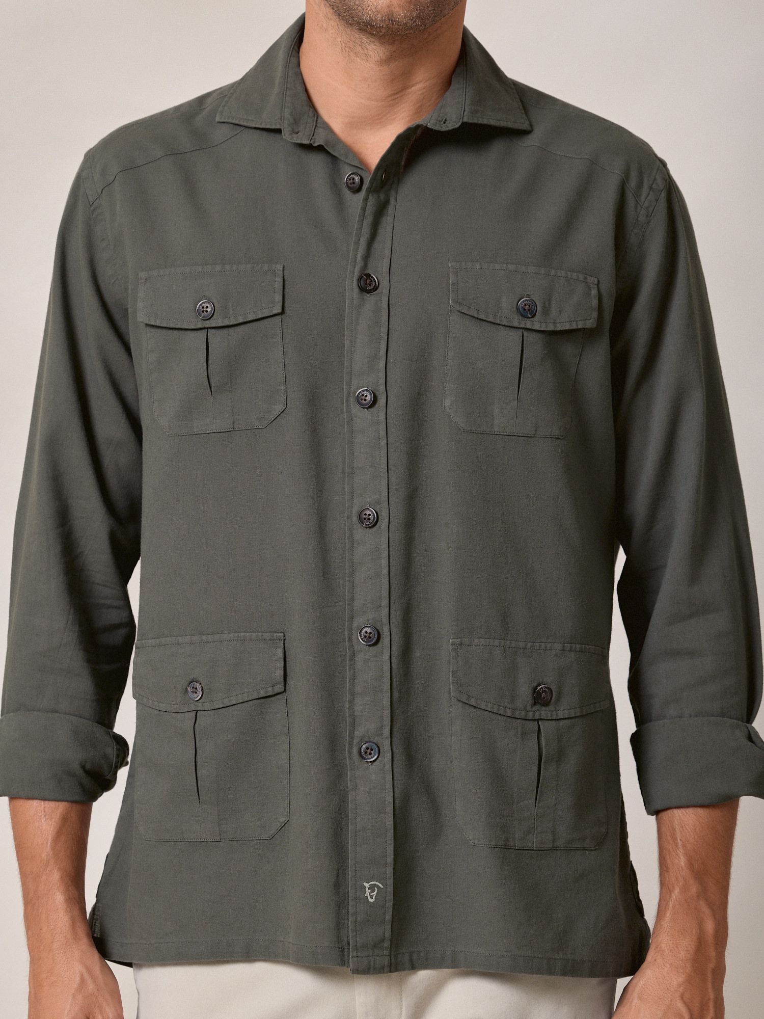 Camisa Guayabera | Verde Musgo