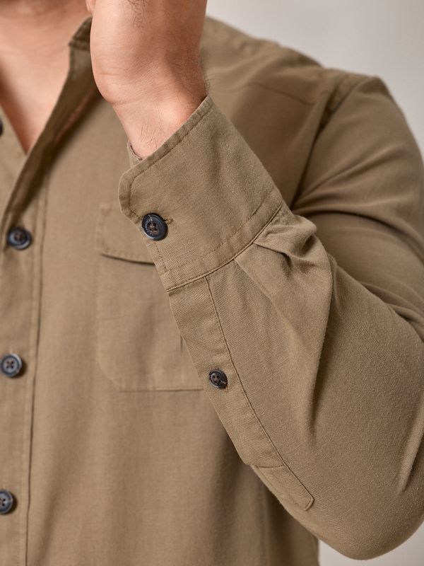 Camisa Guayabera | Castanho Claro