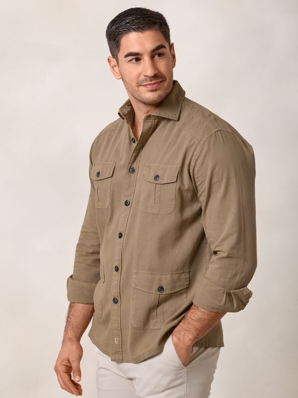 Camisa Guayabera | Castanho Claro