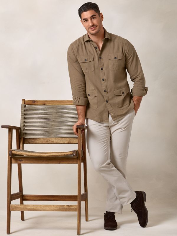 Camisa Guayabera | Castanho Claro