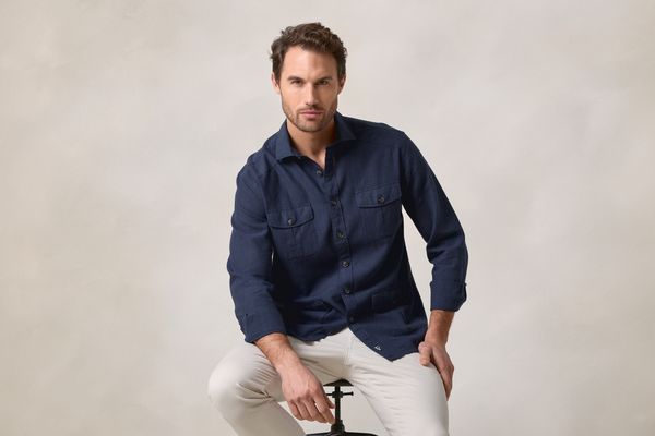 Camisa Guayabera | Azul Marinho