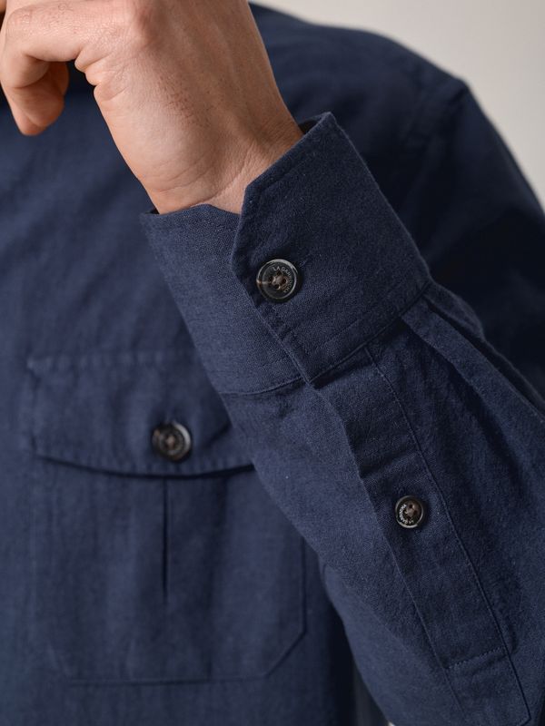 Camisa Guayabera | Azul Marinho