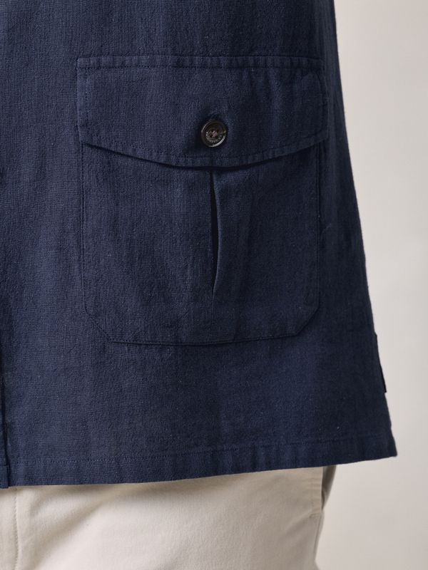 Camisa Guayabera | Azul Marinho