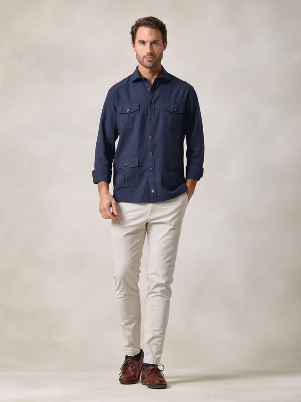 Camisa Guayabera | Azul Marinho