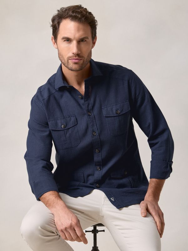 Chemise Guayabera | Bleu Marine