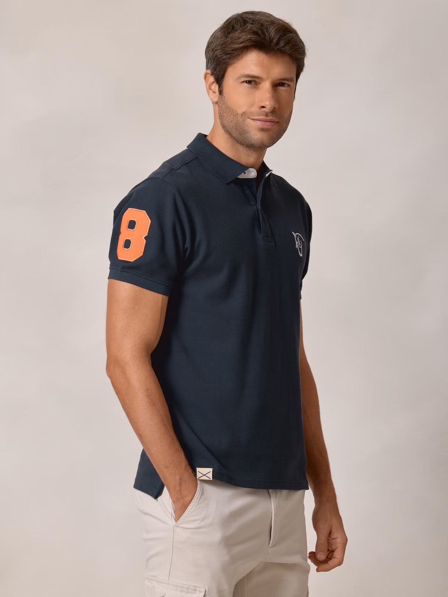 Polo Número | Azul Lago