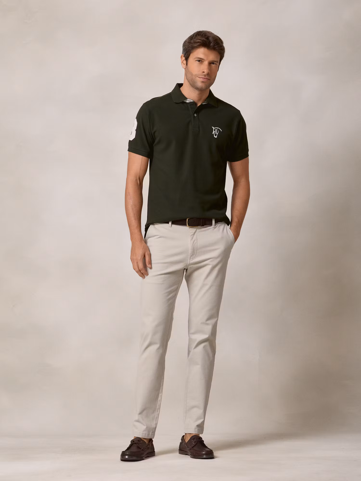 Polo Número | Verde Abeto