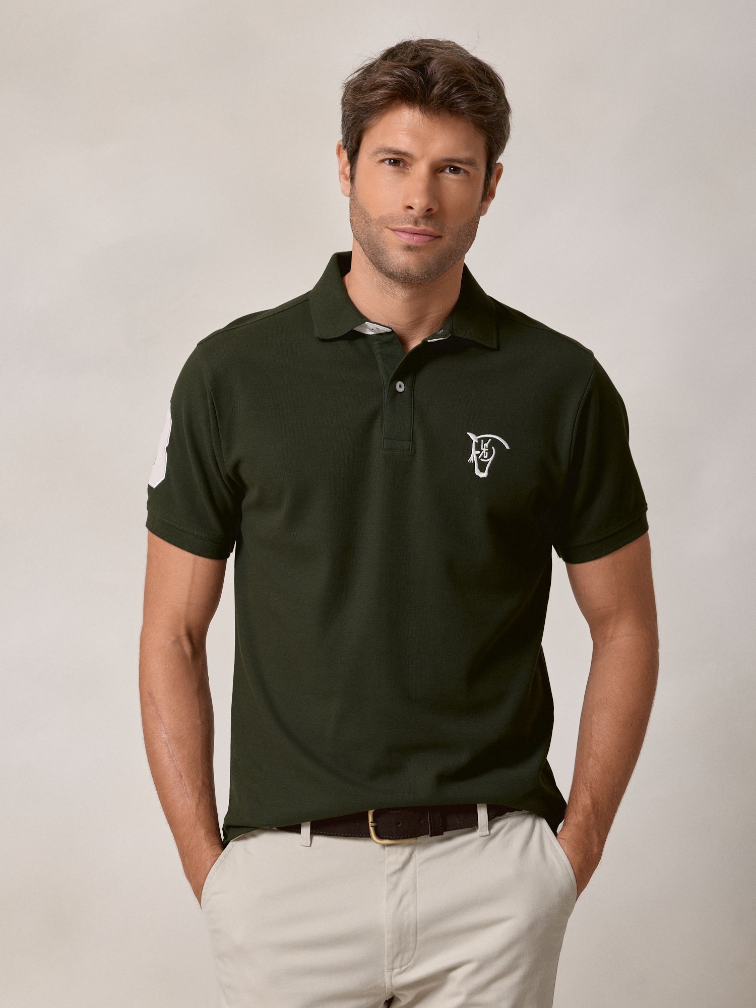 Polo Numéro | Vert Sapin