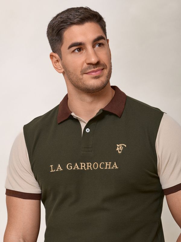 Contrast Sleeve Polo | Hunter Green