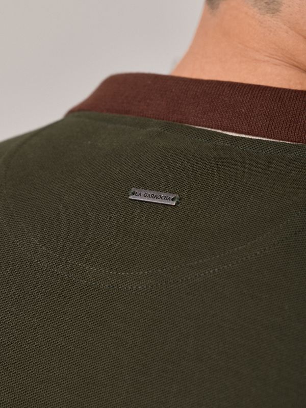 Contrast Sleeve Polo | Hunter Green