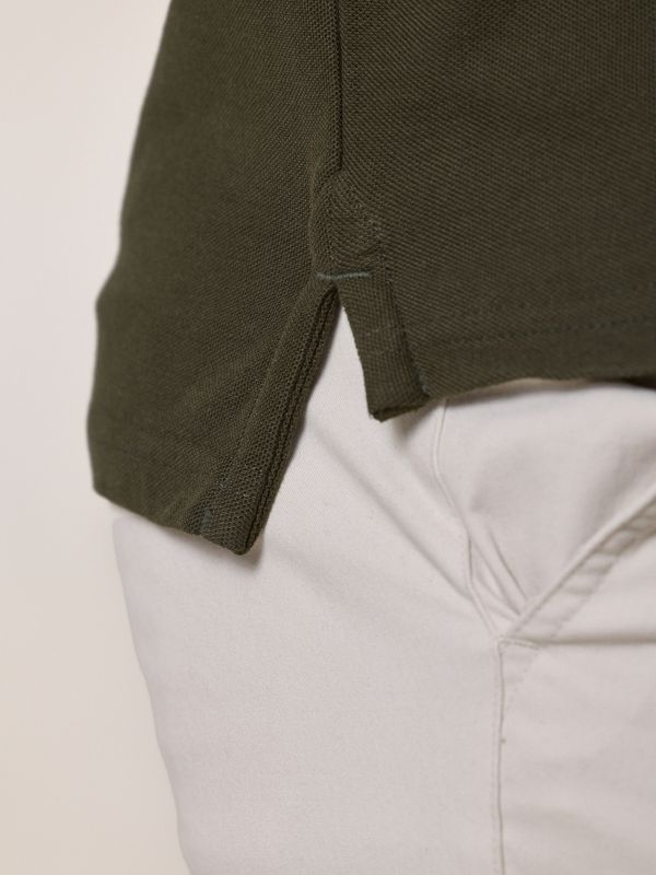 Contrast Sleeve Polo | Hunter Green