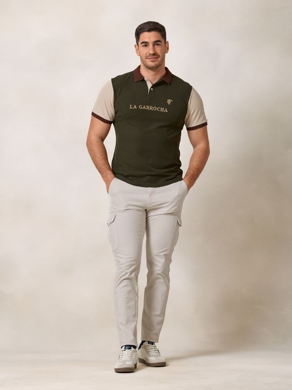 Contrast Sleeve Polo | Hunter Green