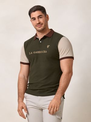 Contrast Sleeve Polo | Hunter Green