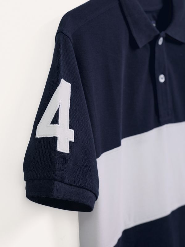 Polo à Bande | Bleu Marine