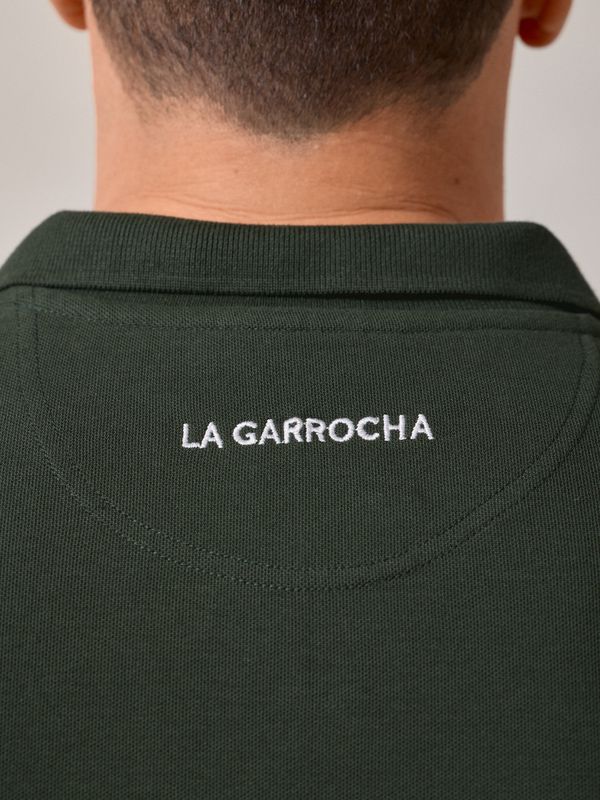 Polo à Bande | Vert Sapin