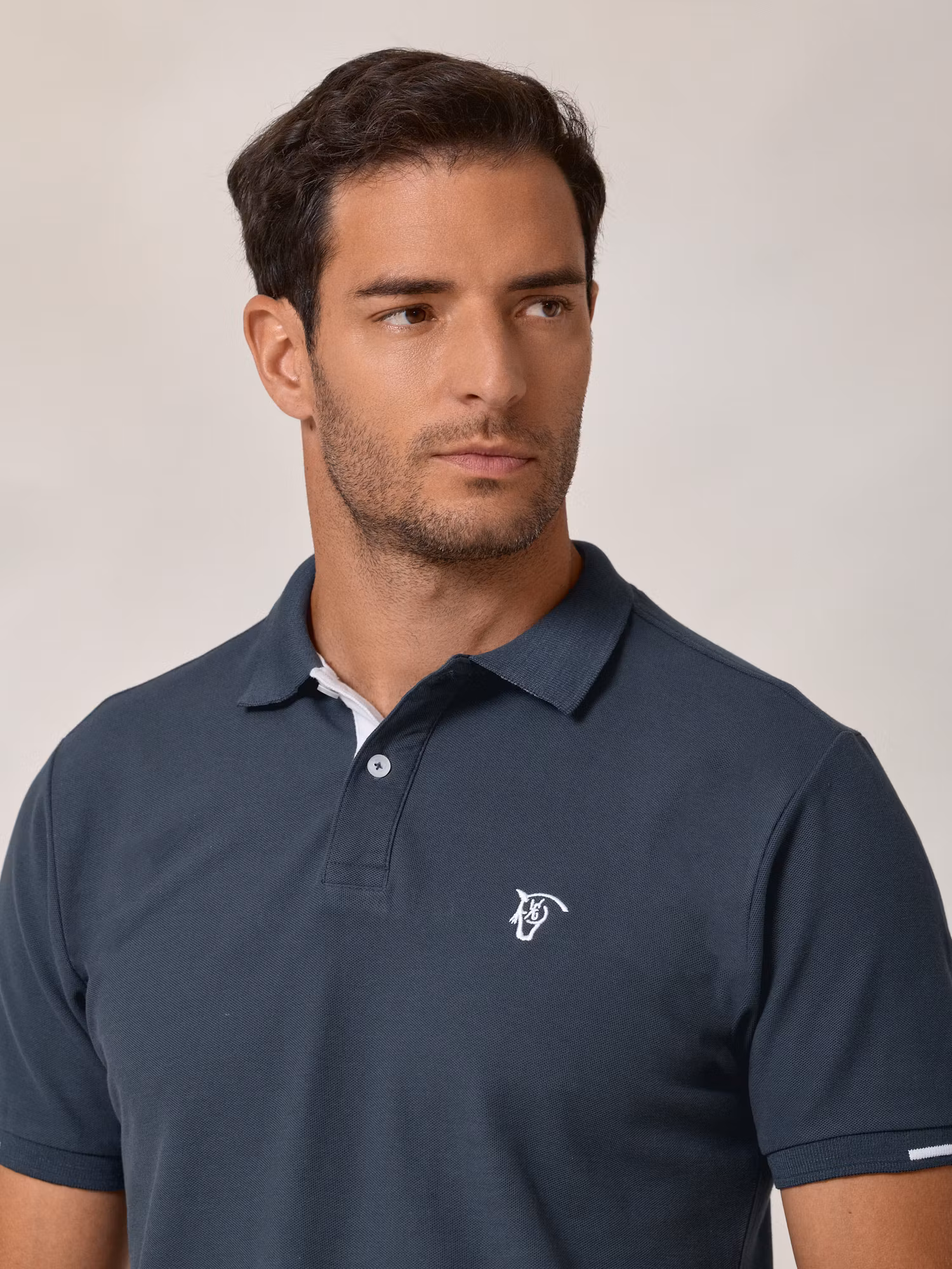 Polo com estampa nas costas | Azul Lago