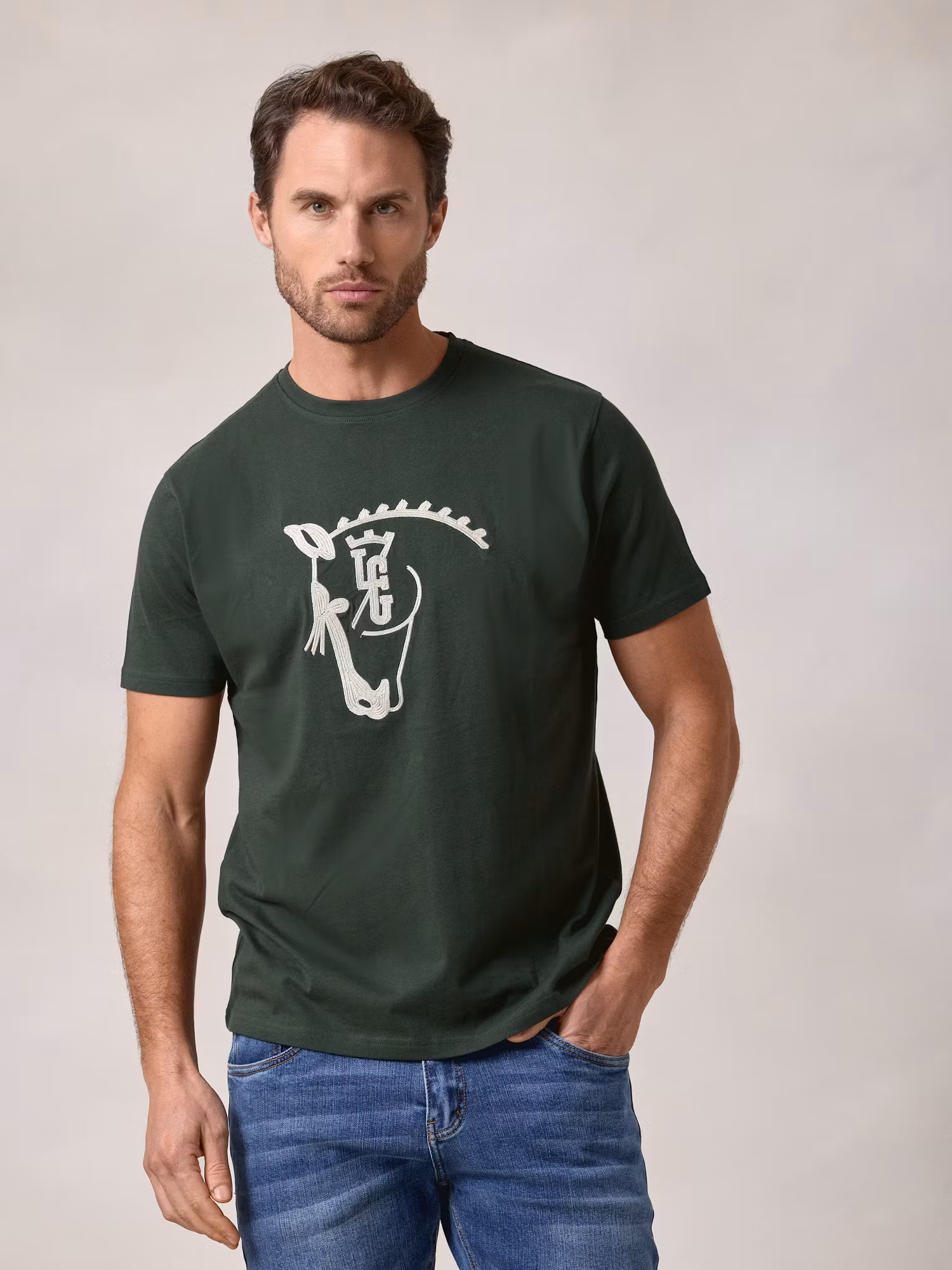 T-shirt Cheval | Vert Sapin