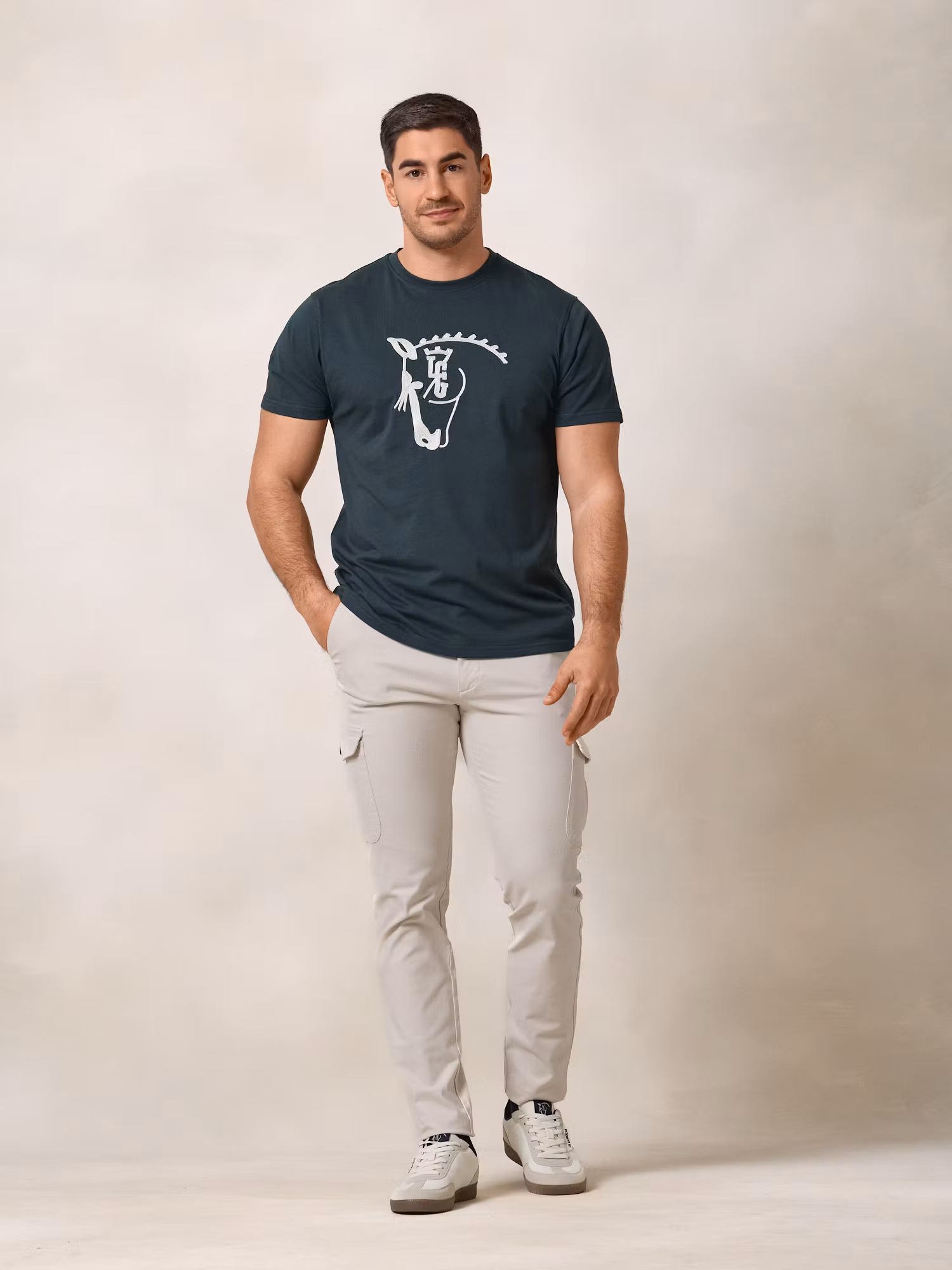 Camiseta Caballo | Azul Lago