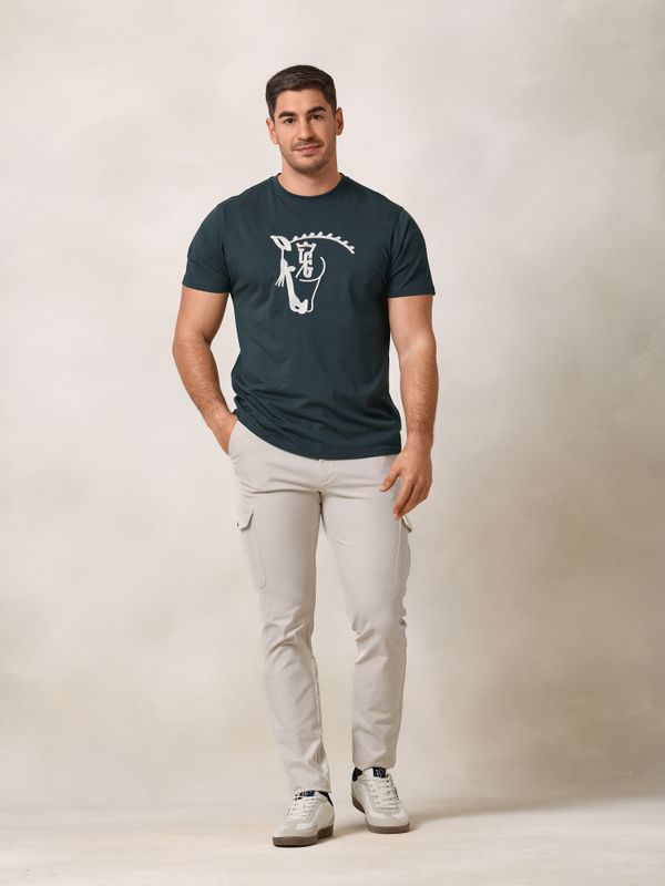 T-shirt Cheval | Bleu Lac