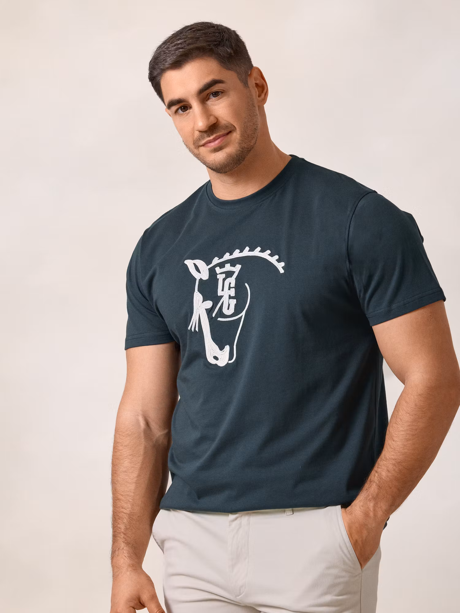 Camiseta Caballo | Azul Lago