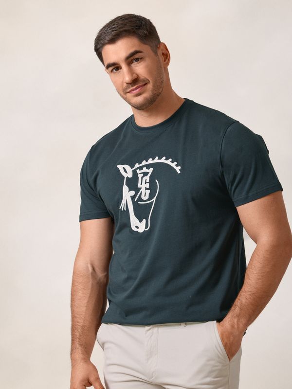 T-shirt Cheval | Bleu Lac