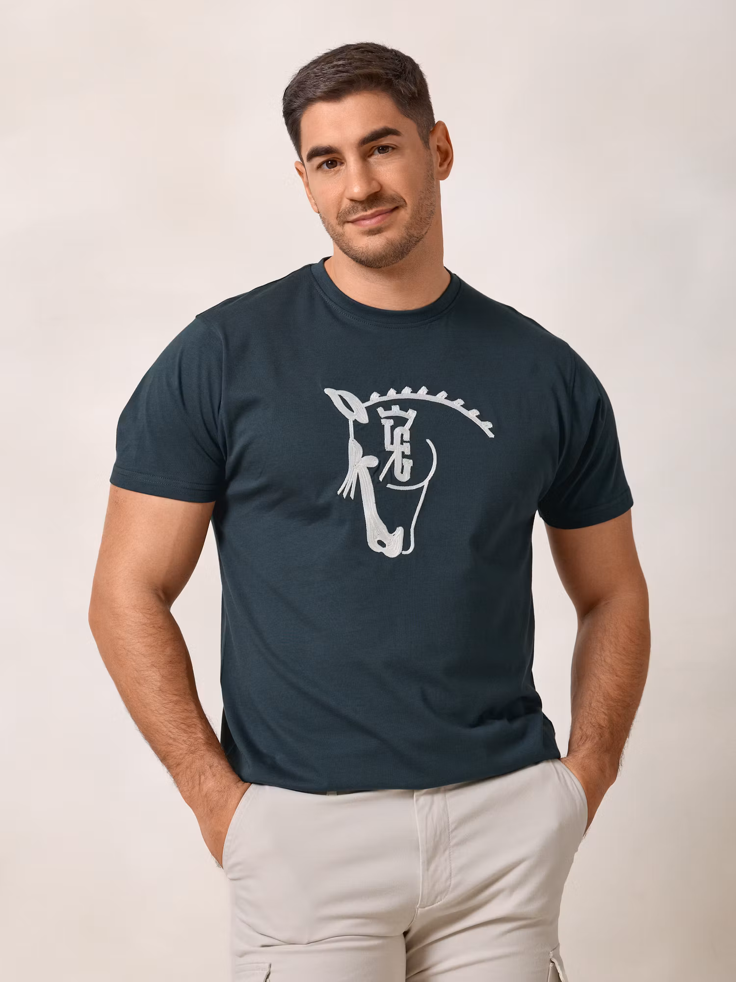 Camiseta Caballo | Azul Lago
