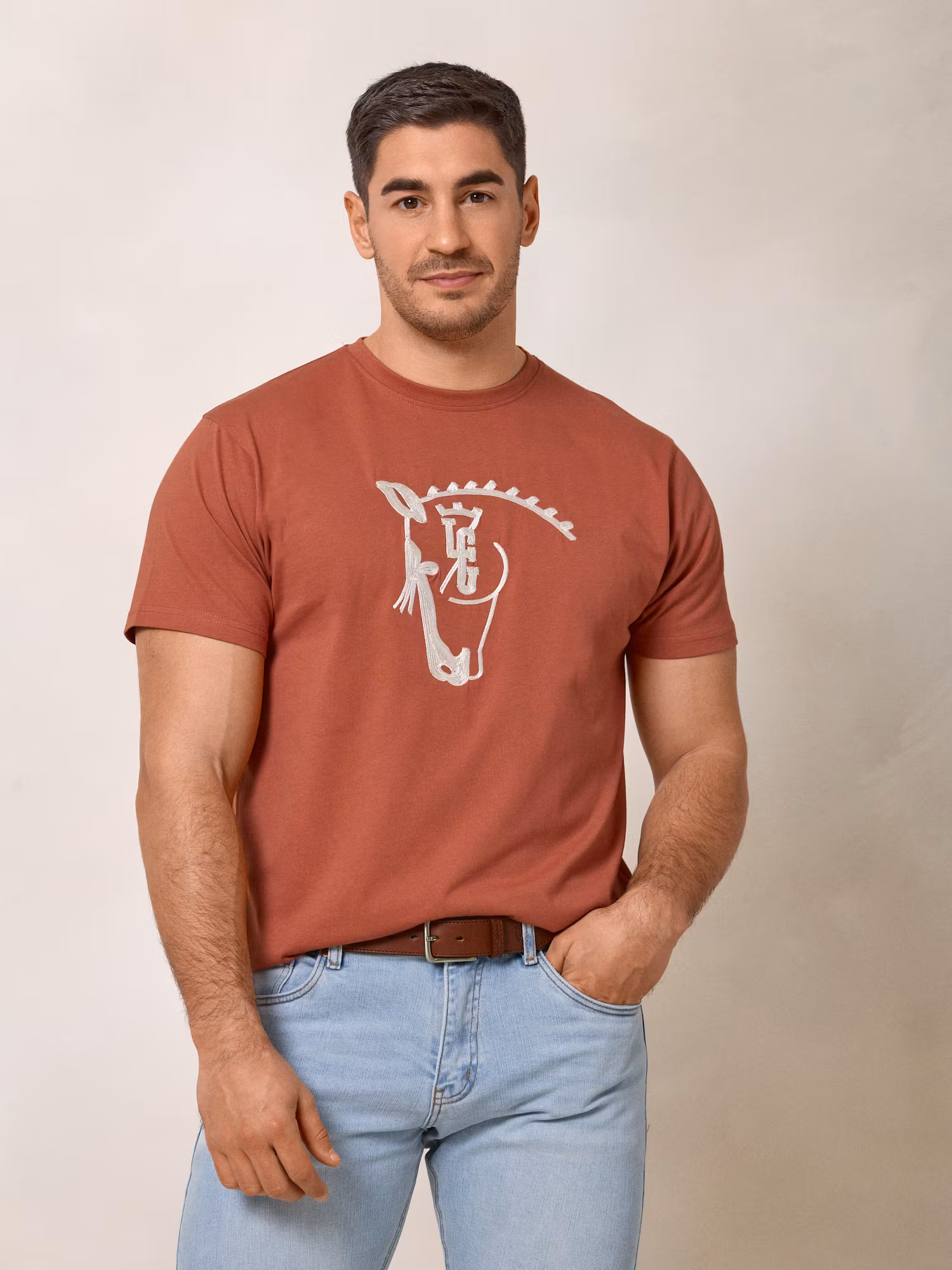 Camiseta Caballo | Terracota