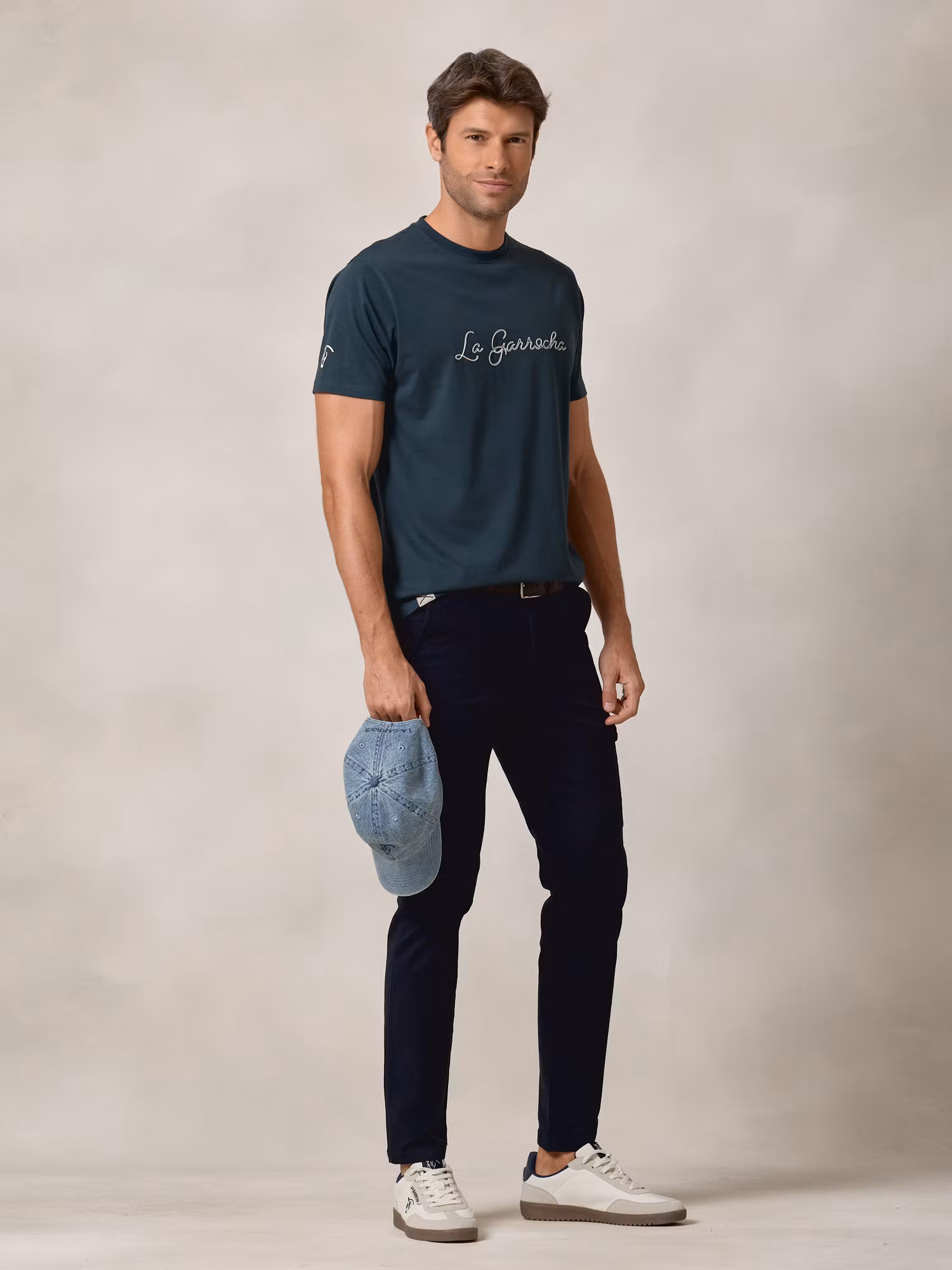 Camiseta com ponto de correntinha | Azul Lago