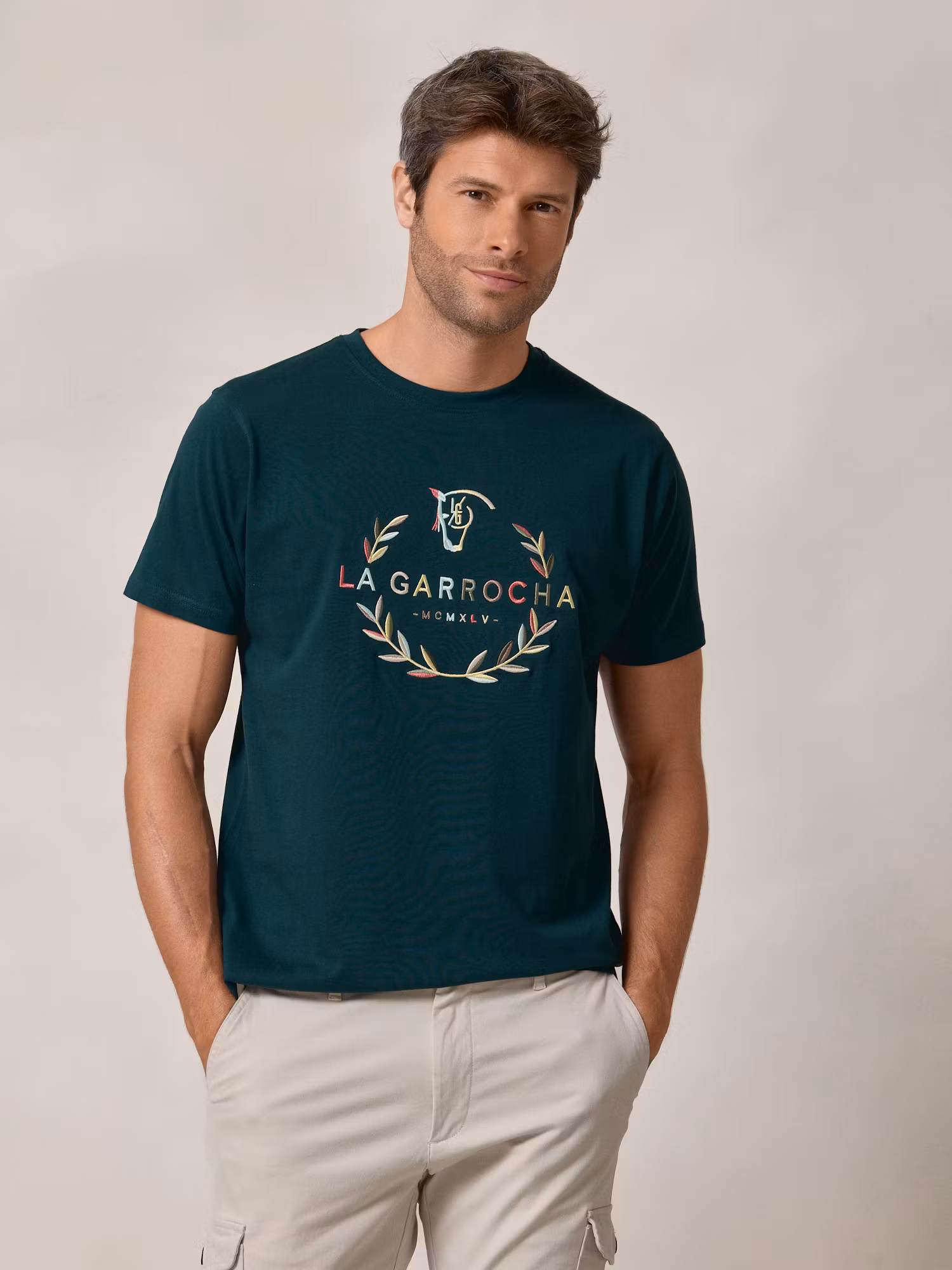 T-shirt Laurier | Verde Azulado