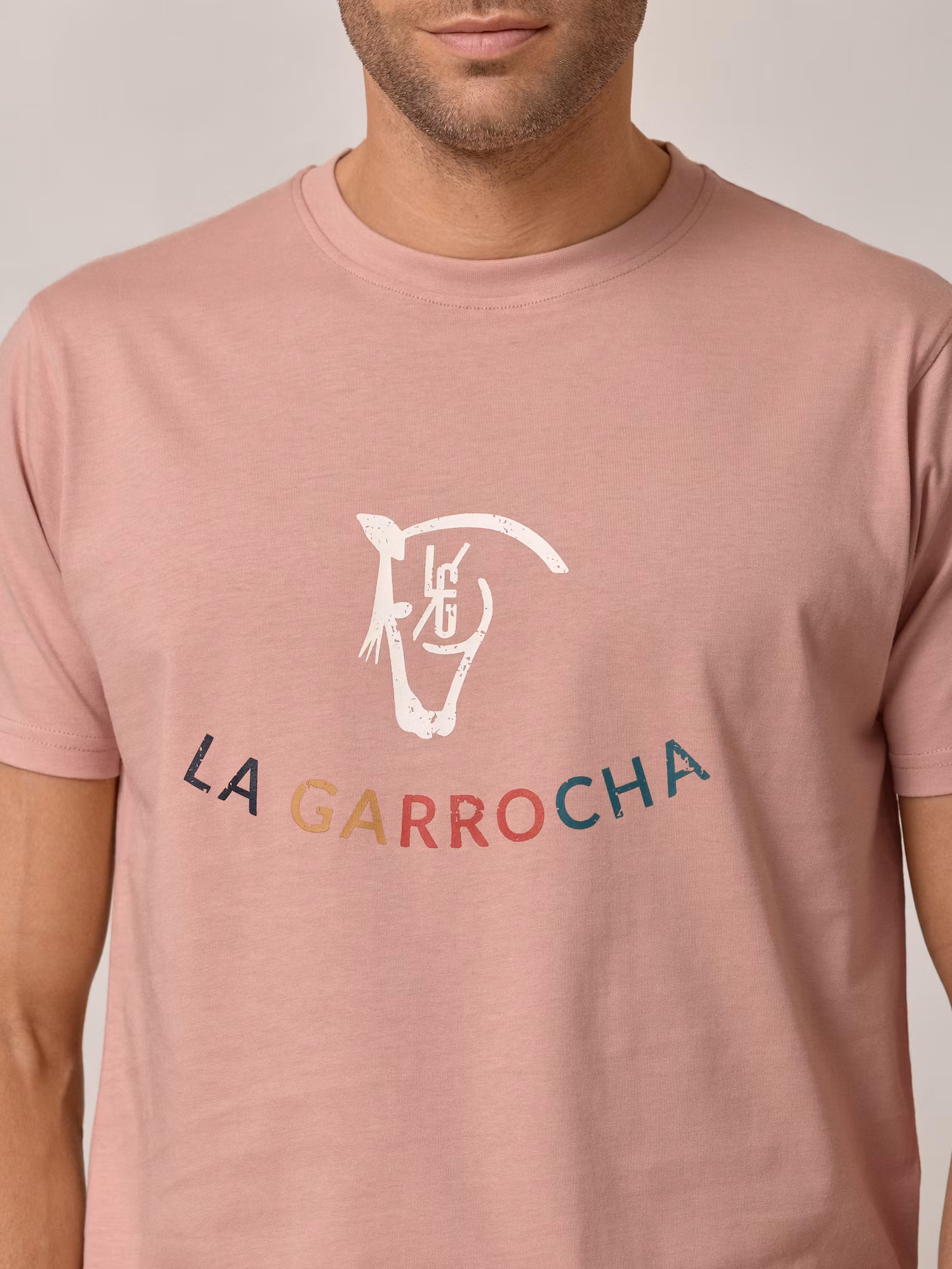 Camiseta com estampa desgastada | Rosa
