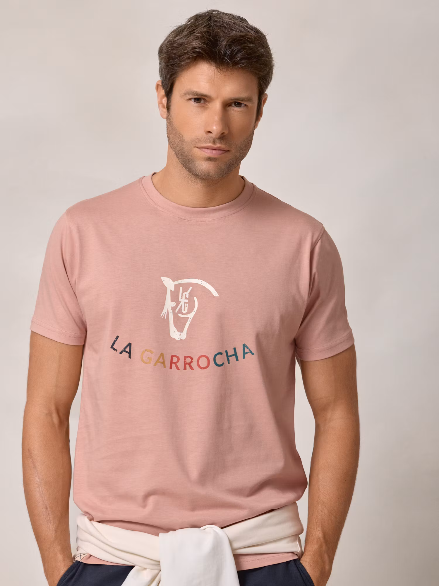 Distressed Print T-shirt | Pink