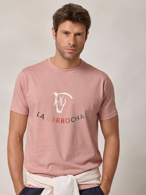 T-shirt imprimé usé | Rose