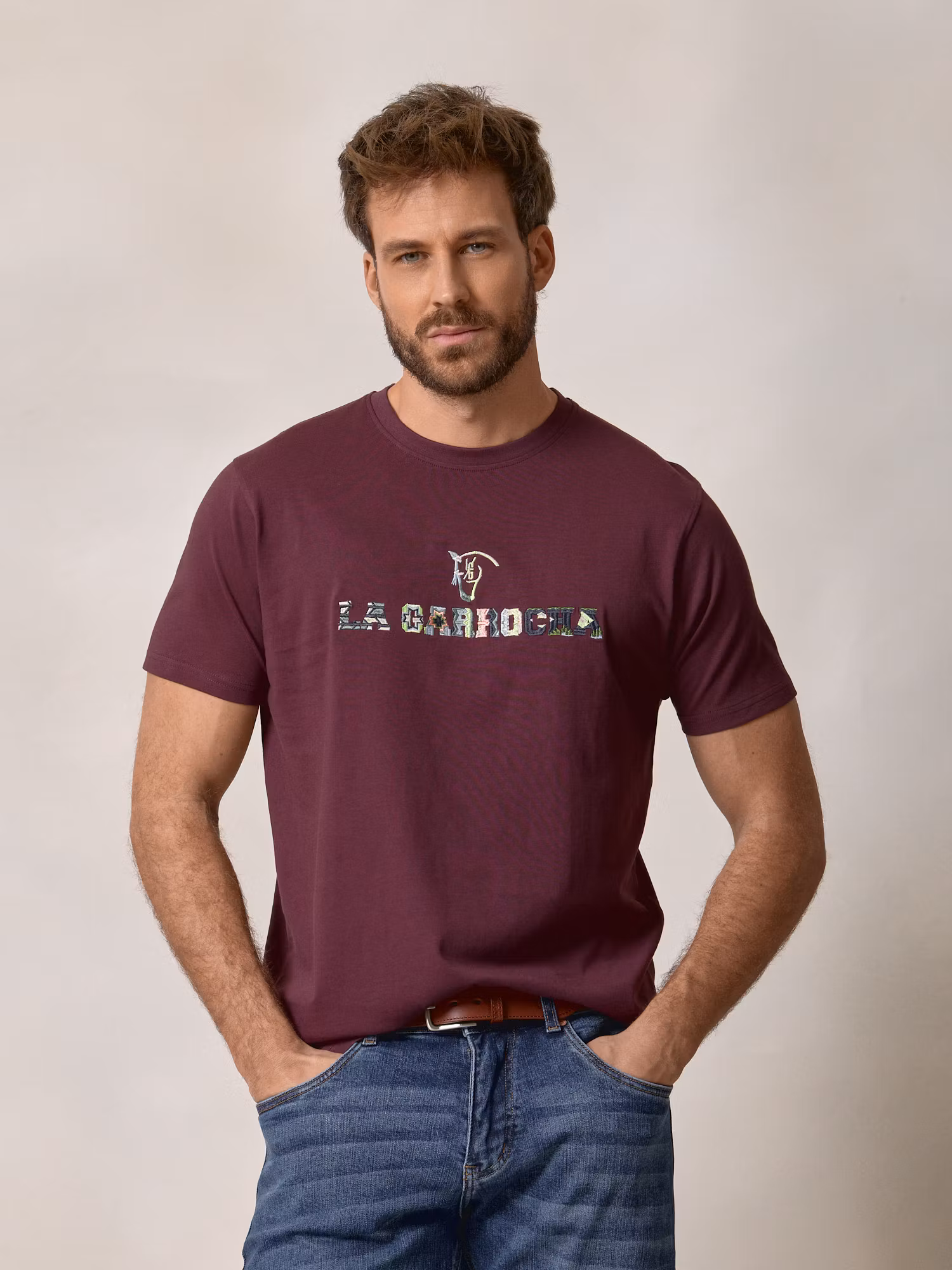 T-shirt Étnica com Aplique | Malva