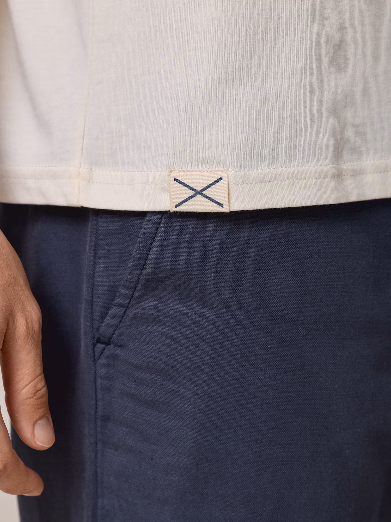 T-shirt Étnica com Aplique | Cru