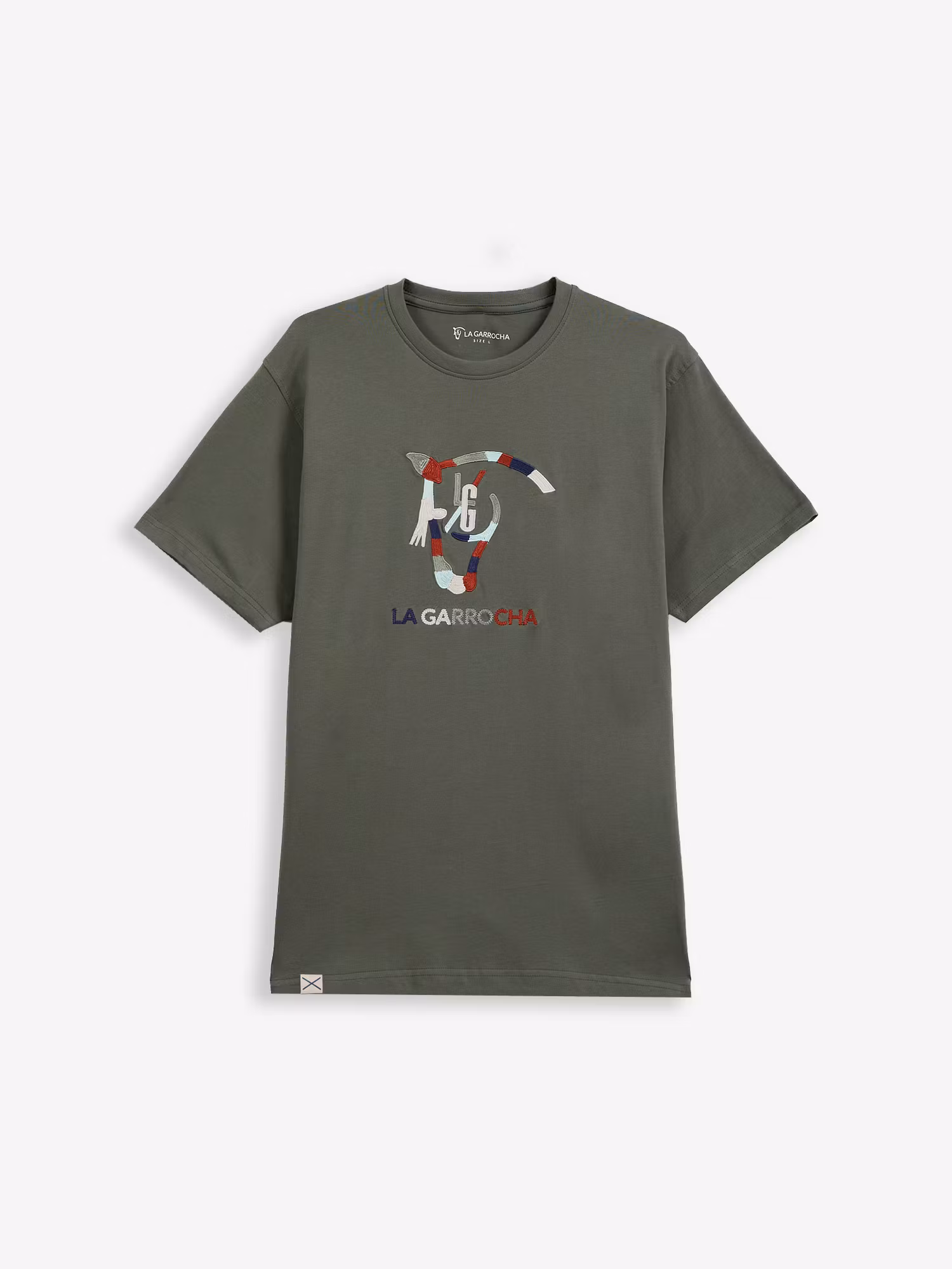 Camiseta Caballo Bordado | Khaki