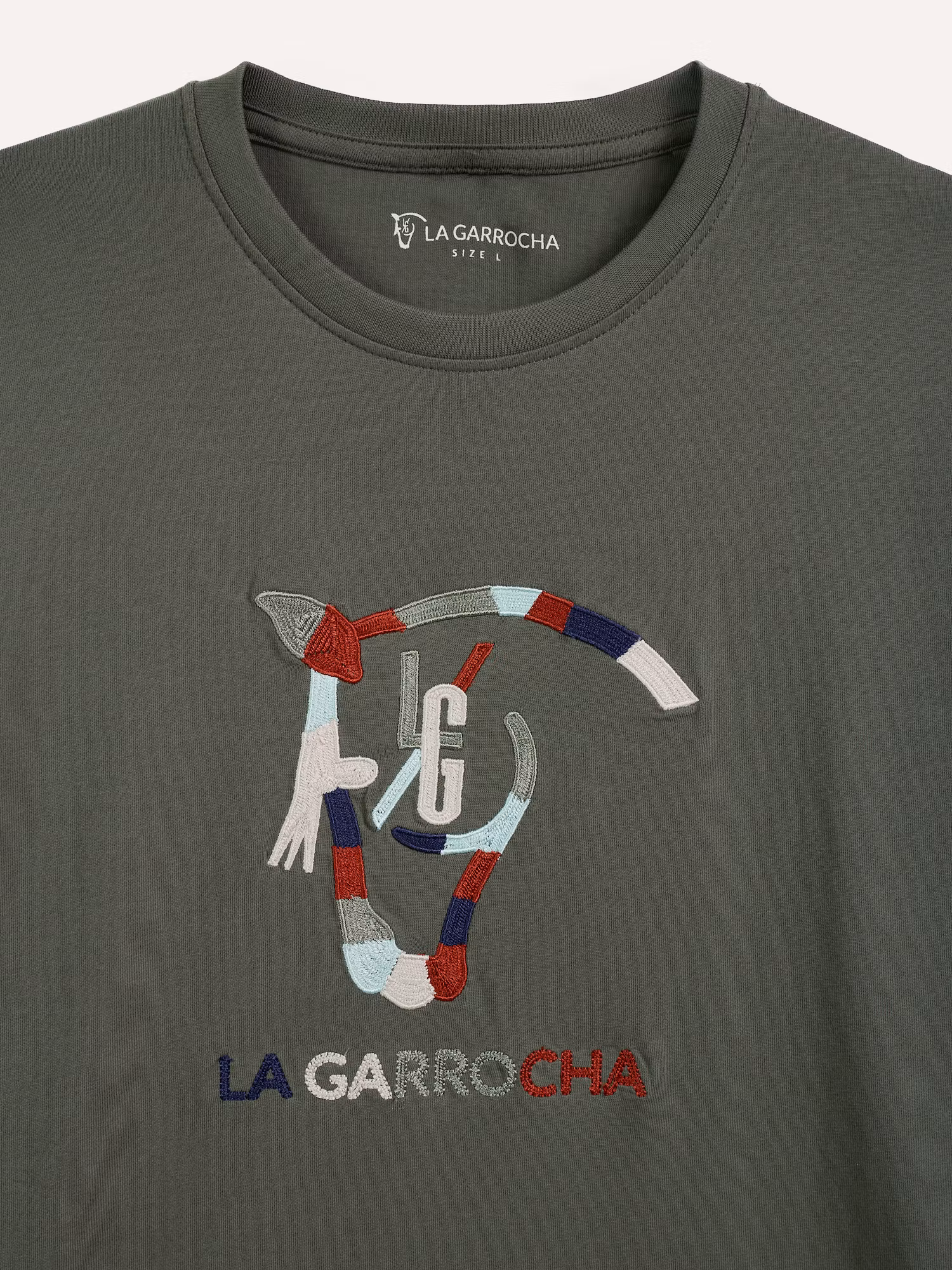 Camiseta Caballo Bordado | Khaki