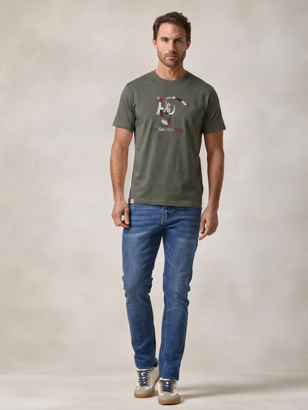 T-shirt Cavalo Bordado | Cáqui