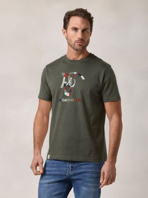 Embroidered HorseT-shirt | Khaki