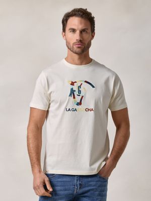 Embroidered Horse T-shirt | Ecru
